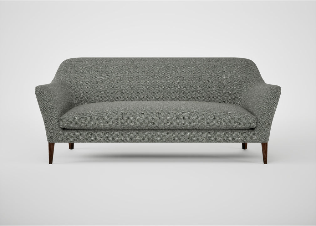 Wallis 4 Seater Sofa Boucle Tweed Lapis / Walnut Stained