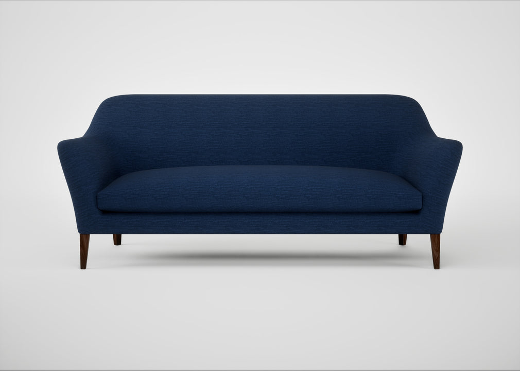 Wallis 4 Seater Sofa Broad Weave Lagoon / Walnut Stained