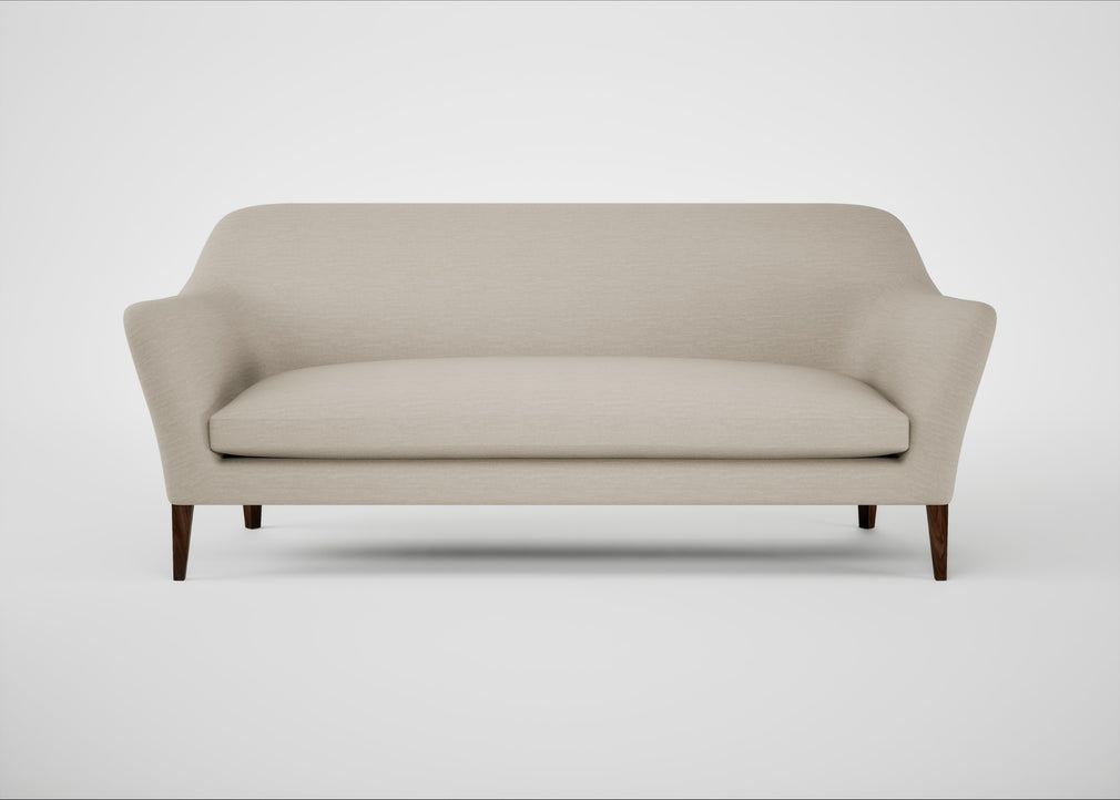 Wallis 4 Seater Sofa Broad Weave Putty / Walnut Stained