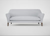 Wallis 4 Seater Sofa Broad Weave Tin / Walnut Stained