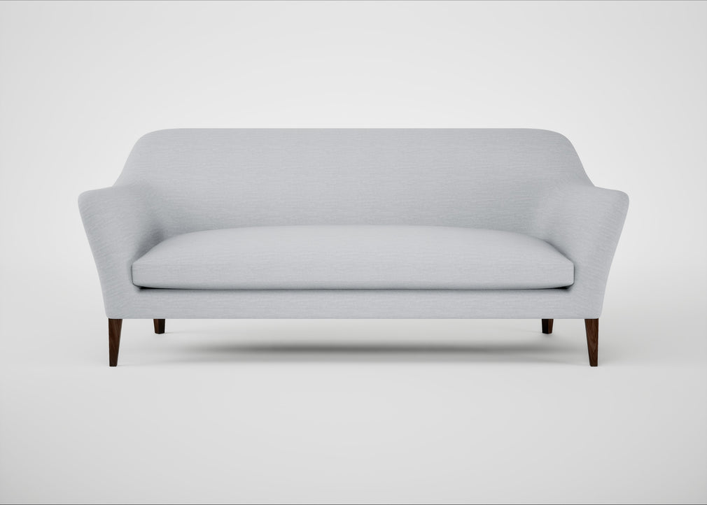 Wallis 4 Seater Sofa Broad Weave Tin / Walnut Stained