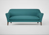 Wallis 4 Seater Sofa Brushed Cotton Cadet / Walnut Stained