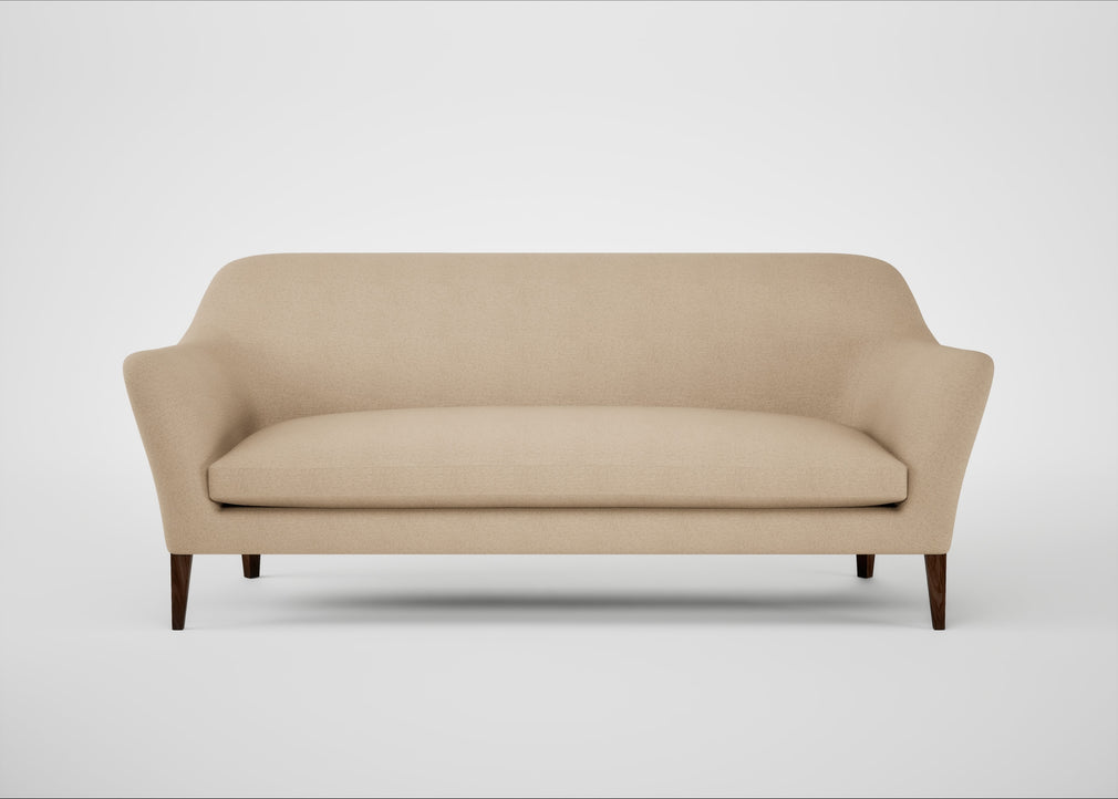 Wallis 4 Seater Sofa Capelo Linen-Cotton Bamboo / Walnut Stained