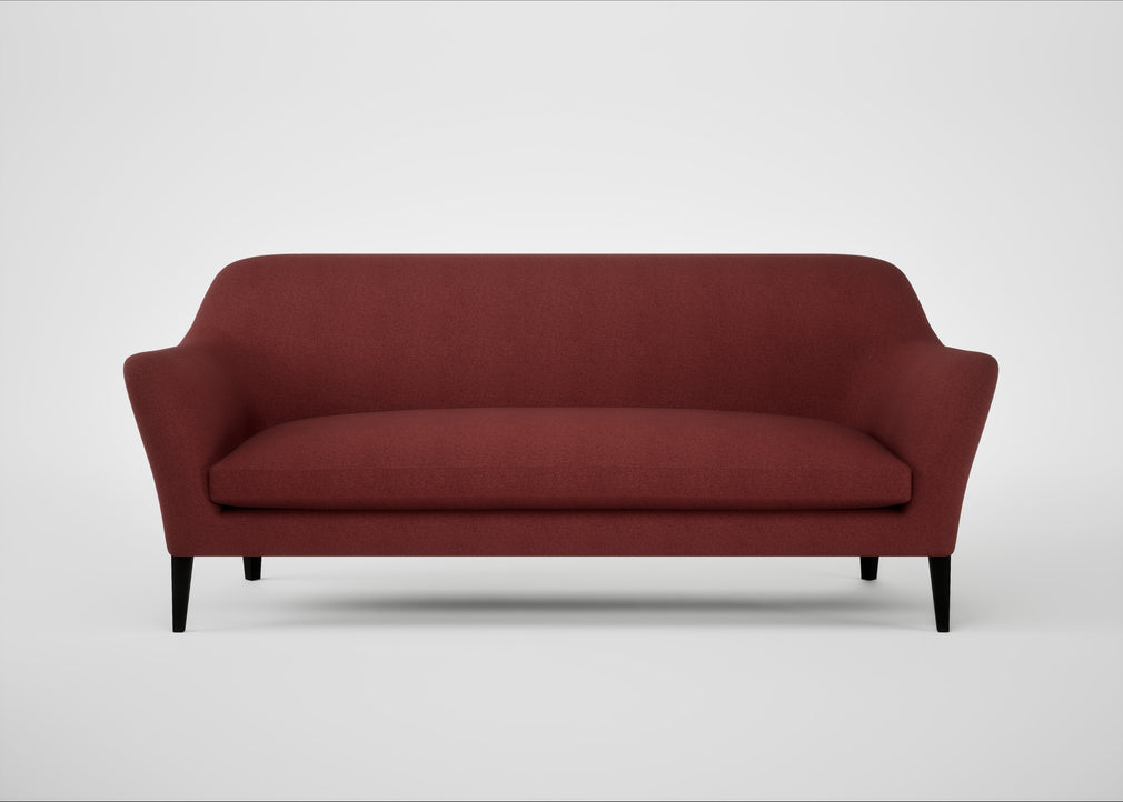 Wallis 4 Seater Sofa Capelo Linen-Cotton Etruscan Red / Black
