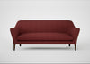 Wallis 4 Seater Sofa Capelo Linen-Cotton Etruscan Red / Walnut Stained