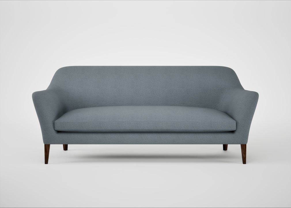 Wallis 4 Seater Sofa Capelo Linen-Cotton Mineral / Walnut Stained