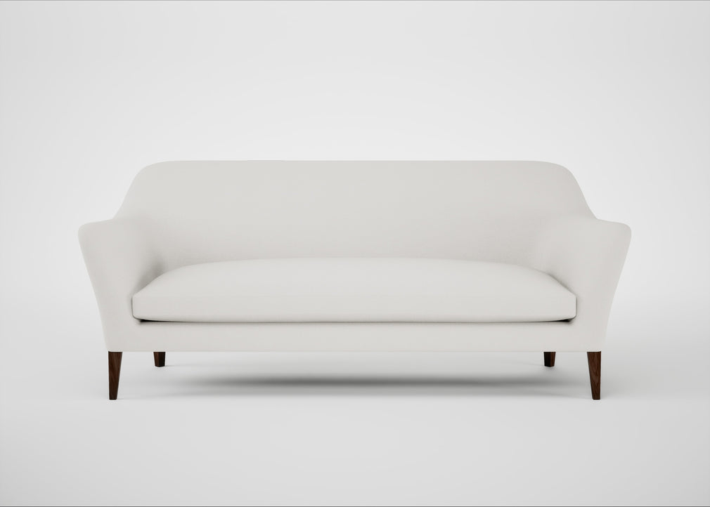 Wallis 4 Seater Sofa Capelo Linen-Cotton Sea Salt / Walnut Stained