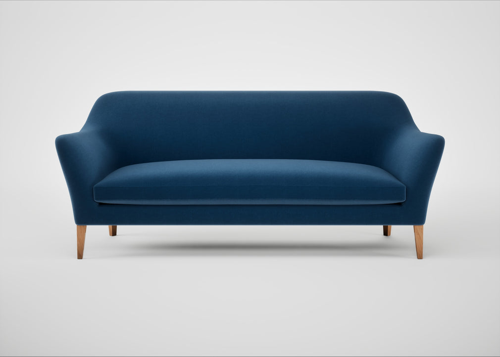 Wallis 4 Seater Sofa Velvet Petrol / Natural