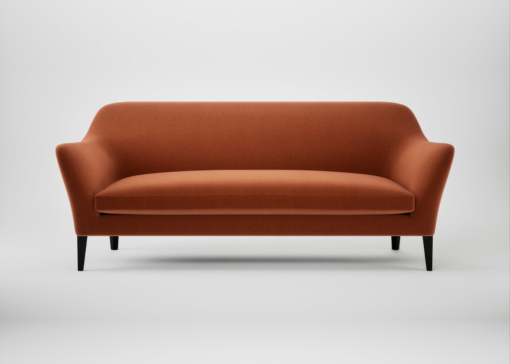 Wallis 4 Seater Sofa Cotton Velvet Russet / Black