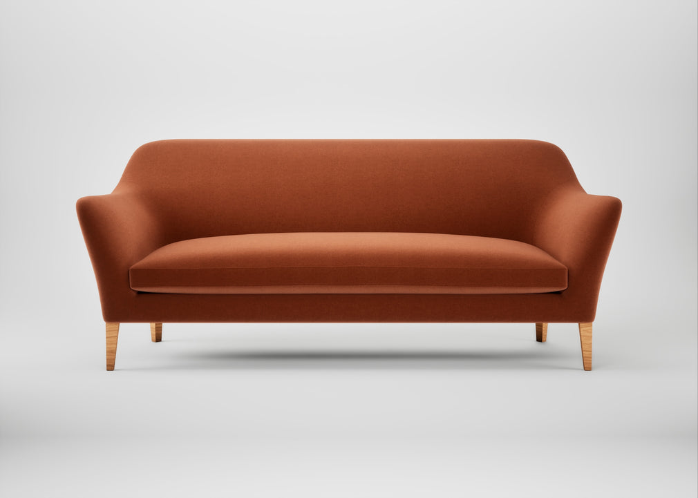 Wallis 4 Seater Sofa Cotton Velvet Russet / Natural