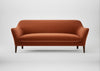 Wallis 4 Seater Sofa Cotton Velvet Russet / Walnut Stained
