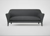 Wallis 4 Seater Sofa Melton Wool Granite / Black