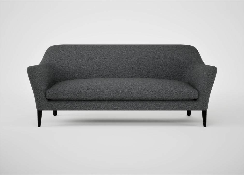 Wallis 4 Seater Sofa Melton Wool Granite / Black
