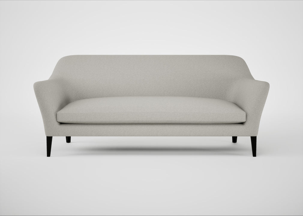 Wallis 4 Seater Sofa Melton Wool Limestone / Black