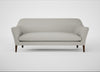 Wallis 4 Seater Sofa Melton Wool Limestone / Walnut Stained