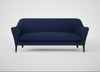 Wallis 4 Seater Sofa Melton Wool New Navy / Walnut Stained