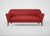 Wallis 4 Seater Sofa Melton Wool Red Oxide / Walnut Stained