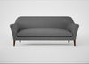 Wallis 4 Seater Sofa Melton Wool Shale / Walnut Stained