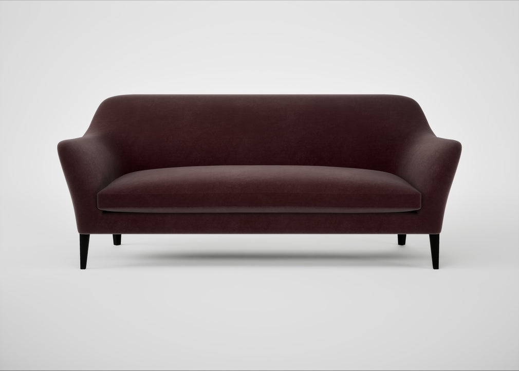 Wallis 4 Seater Sofa Smart Luxe Velvet Acorn / Black