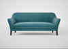Wallis 4 Seater Sofa Smart Luxe Velvet Airforce Blue / Black