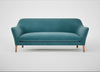 Wallis 4 Seater Sofa Smart Luxe Velvet Airforce Blue / Natural