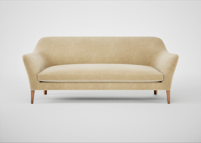 Wallis 4 Seater Sofa Smart Luxe Velvet Biscuit / Natural