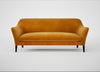 Wallis 4 Seater Sofa Smart Luxe Velvet Cognac / Black