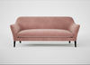 Wallis 4 Seater Sofa Smart Luxe Velvet Dusky Pink / Black