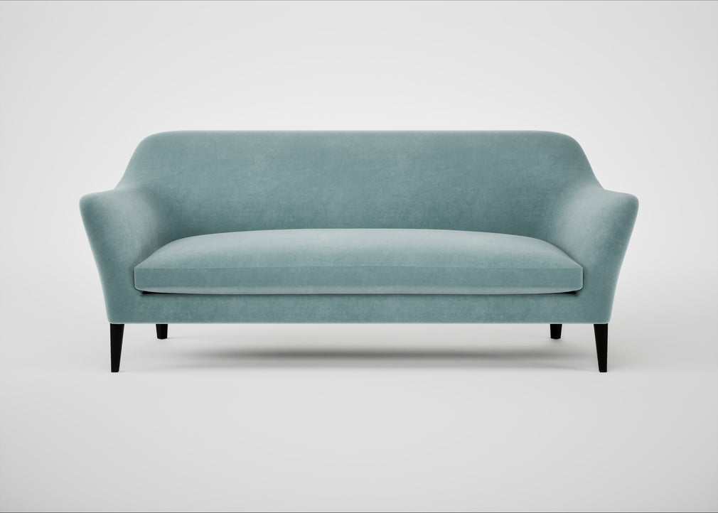 Wallis 4 Seater Sofa Smart Luxe Velvet Mineral Blue / Black
