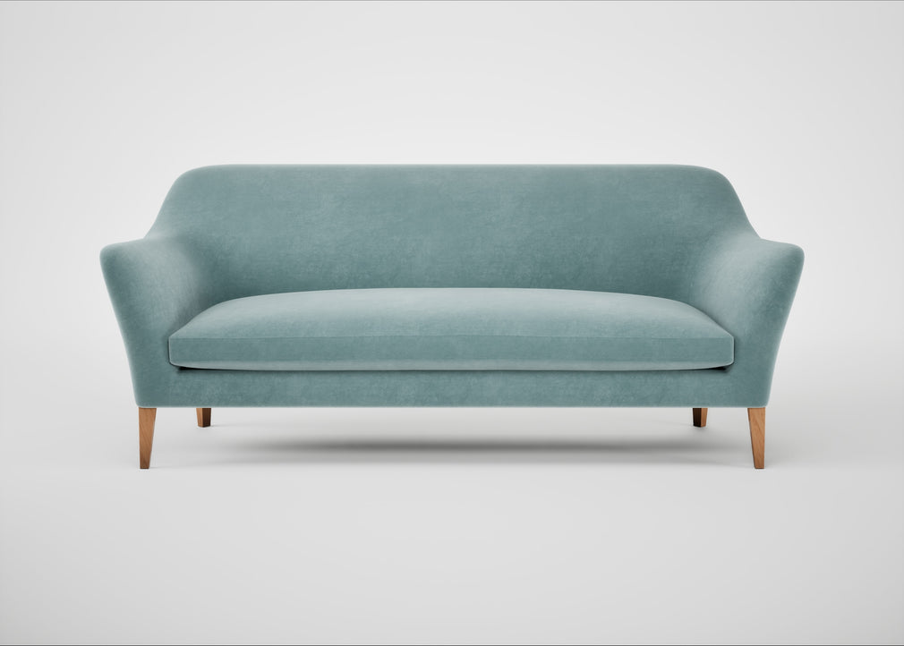 Wallis 4 Seater Sofa Smart Luxe Velvet Mineral Blue / Natural
