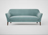 Wallis 4 Seater Sofa Smart Luxe Velvet Mineral Blue / Walnut Stained