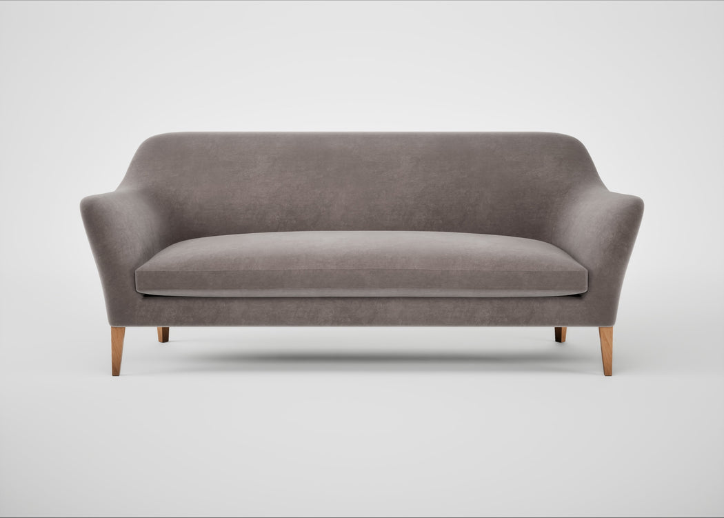 Wallis 4 Seater Sofa Smart Luxe Velvet Mushroom / Natural