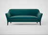 Wallis 4 Seater Sofa Smart Luxe Velvet Ocean Green / Black