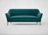Wallis 4 Seater Sofa Smart Luxe Velvet Ocean Green / Natural