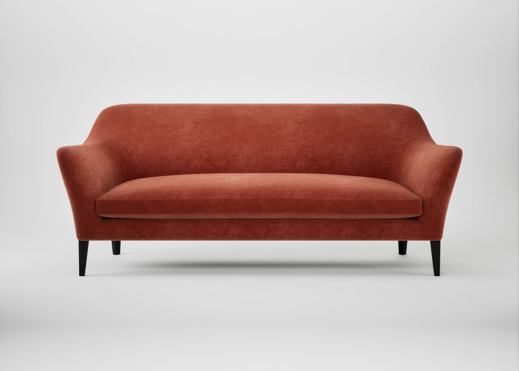 Wallis 4 Seater Sofa Smart Luxe Velvet Tawny / Black
