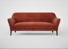 Wallis 4 Seater Sofa Smart Luxe Velvet Tawny / Walnut Stained