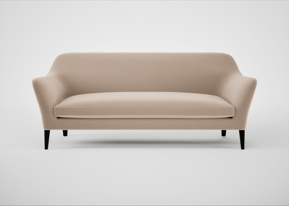 Wallis 4 Seater Sofa Smart Velvet Pebble / Black