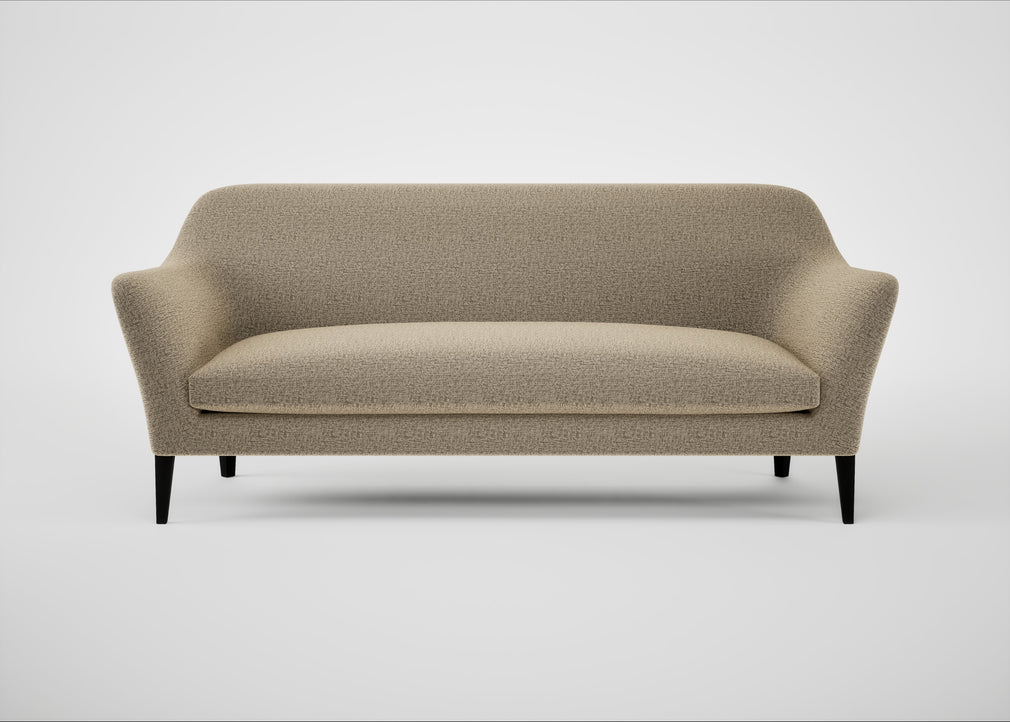 Wallis 4 Seater Sofa Boucle Velvet Rocky / Black