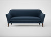Wallis 4 Seater Sofa Boucle Velvet Space / Walnut Stained