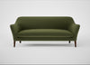 Wallis 4 Seater Sofa Boucle Velvet Wilder / Walnut Stained