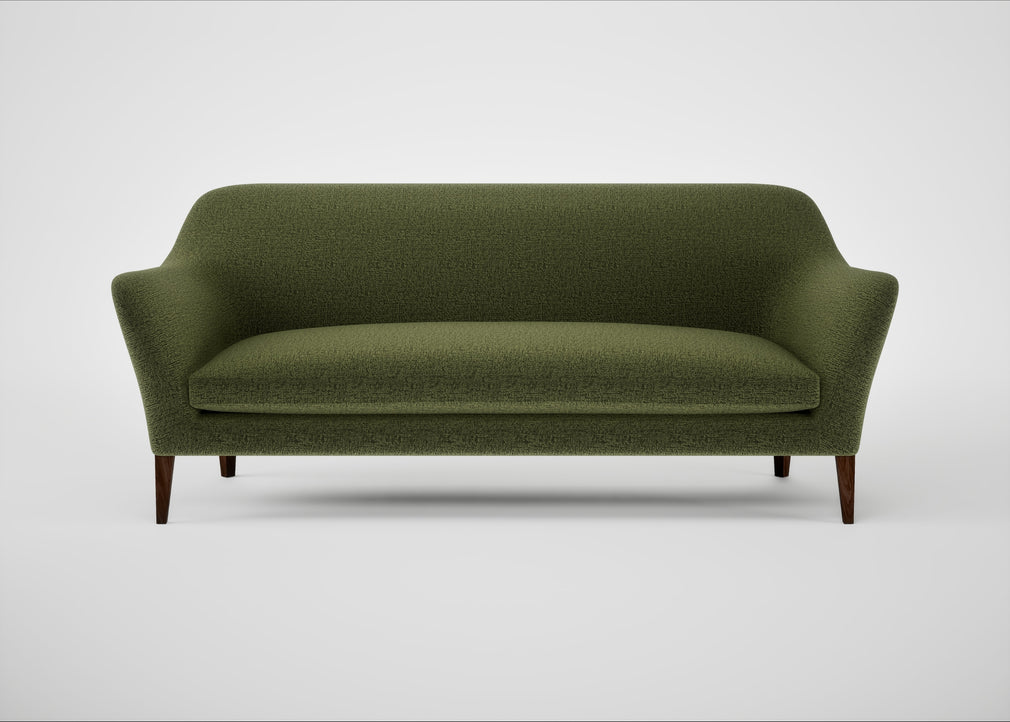 Wallis 4 Seater Sofa Boucle Velvet Wilder / Walnut Stained
