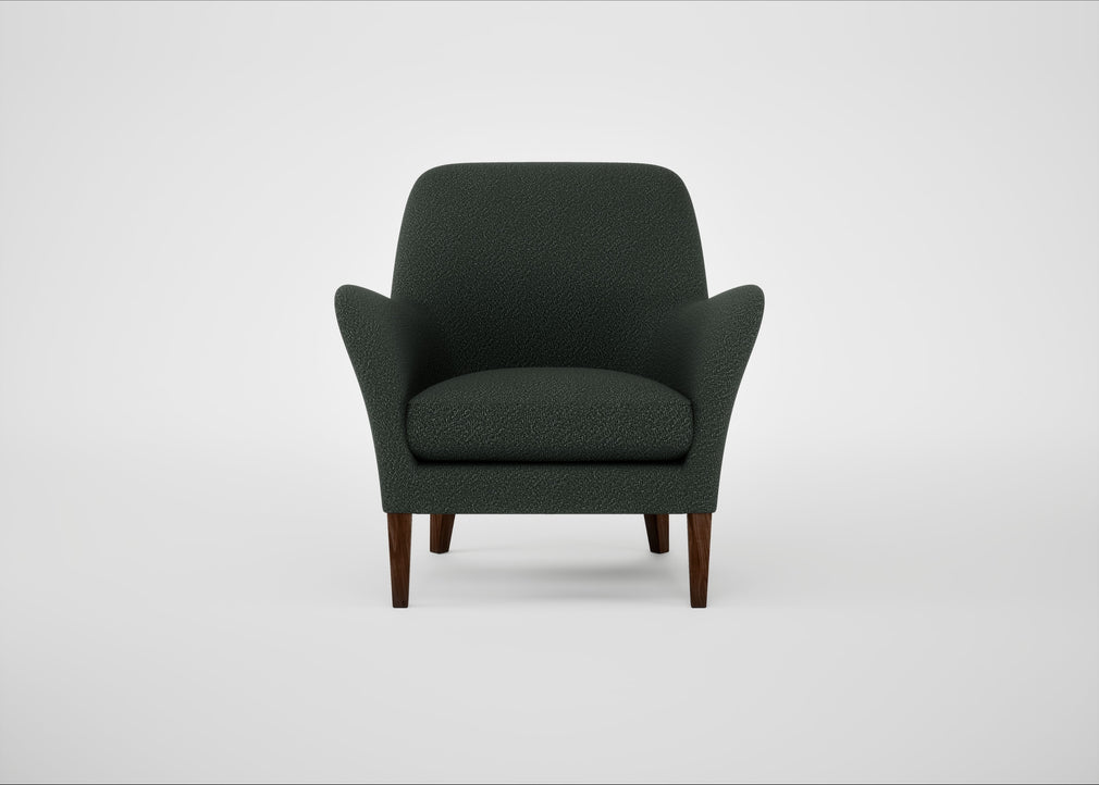 Wallis Armchair Boucle Fern / Walnut Stained