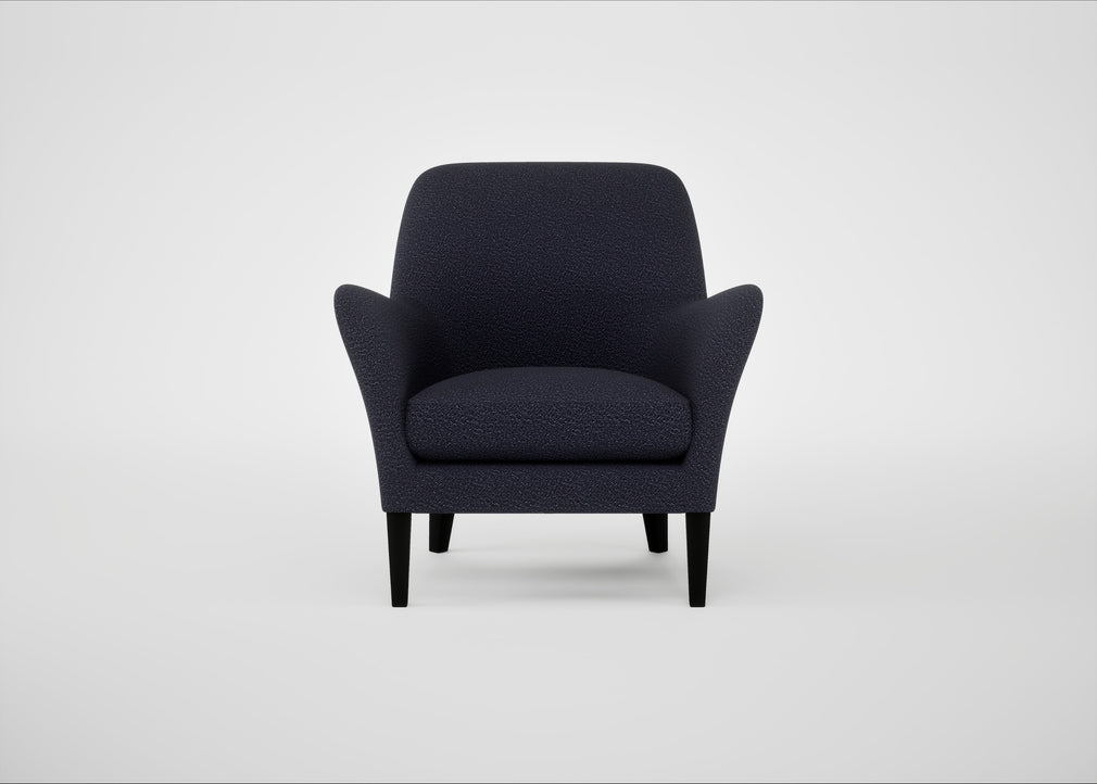Wallis Armchair Boucle Indigo / Black
