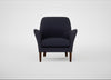 Wallis Armchair Boucle Indigo / Walnut Stained