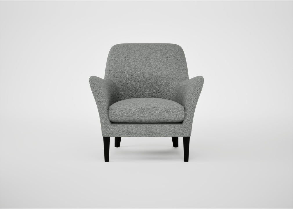 Wallis Armchair Boucle Steel / Black