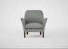Wallis Armchair Boucle Steel / Walnut Stained