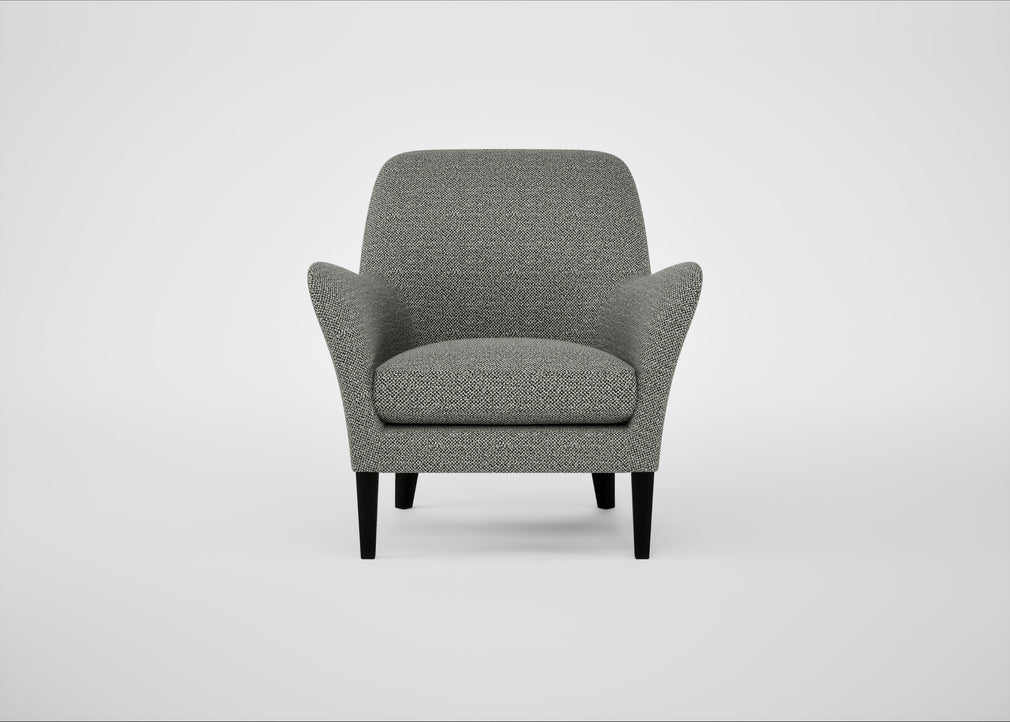 Wallis Armchair Boucle Tweed Lapis / Black