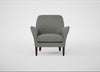 Wallis Armchair Boucle Tweed Lapis / Walnut Stained