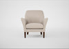 Wallis Armchair Boucle Tweed Pearl / Walnut Stained