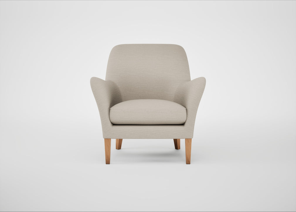 Wallis Armchair Broad Weave Putty / Natural